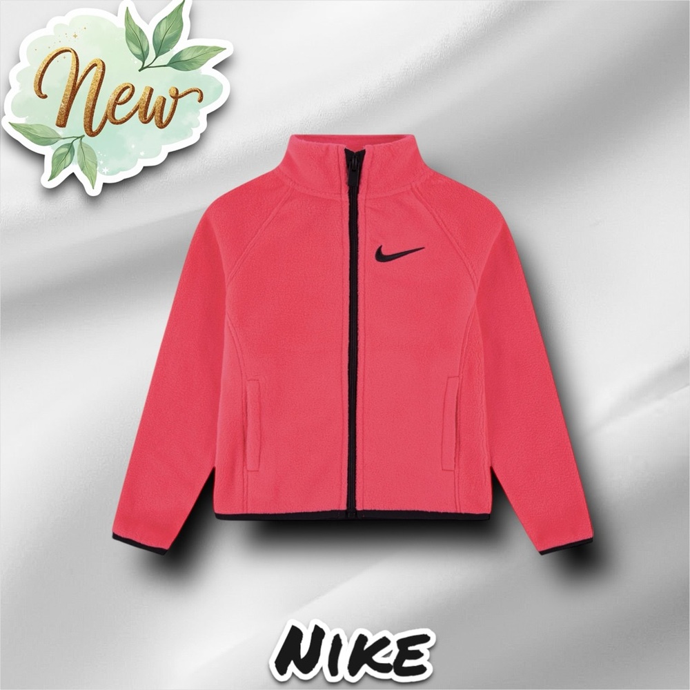 🔴New NWT Nike Kids' Fleece Jacket Racer Pink